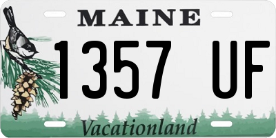 ME license plate 1357UF