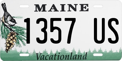 ME license plate 1357US