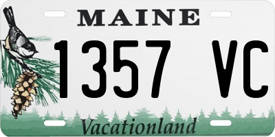 ME license plate 1357VC
