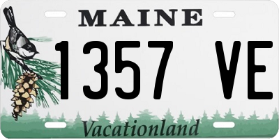 ME license plate 1357VE