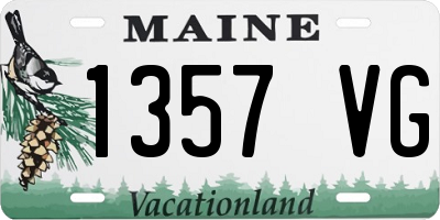 ME license plate 1357VG