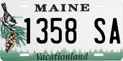 ME license plate 1358SA