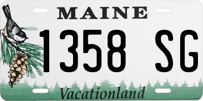 ME license plate 1358SG