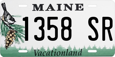 ME license plate 1358SR