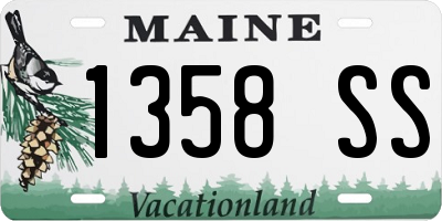ME license plate 1358SS