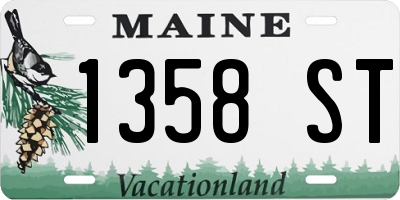 ME license plate 1358ST