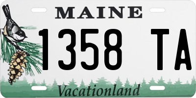 ME license plate 1358TA