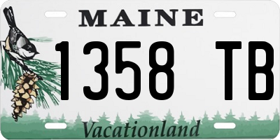 ME license plate 1358TB