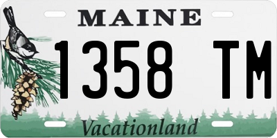 ME license plate 1358TM