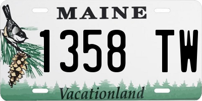 ME license plate 1358TW