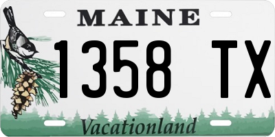 ME license plate 1358TX
