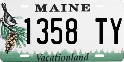 ME license plate 1358TY