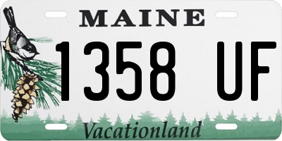ME license plate 1358UF