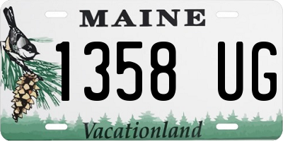 ME license plate 1358UG