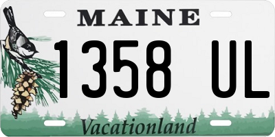 ME license plate 1358UL