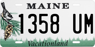 ME license plate 1358UM