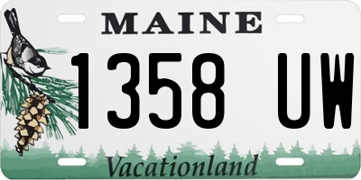 ME license plate 1358UW