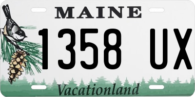 ME license plate 1358UX