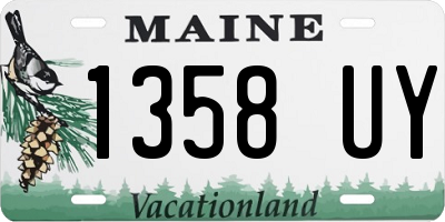 ME license plate 1358UY