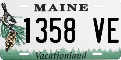 ME license plate 1358VE