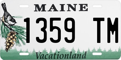 ME license plate 1359TM