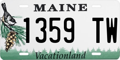 ME license plate 1359TW
