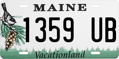 ME license plate 1359UB