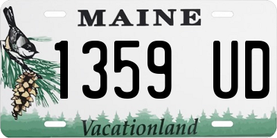 ME license plate 1359UD