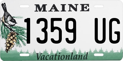 ME license plate 1359UG