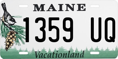 ME license plate 1359UQ