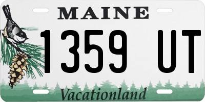 ME license plate 1359UT