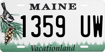 ME license plate 1359UW