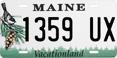 ME license plate 1359UX