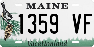 ME license plate 1359VF