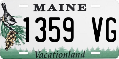 ME license plate 1359VG