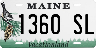 ME license plate 1360SL