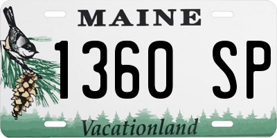 ME license plate 1360SP