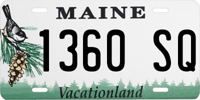 ME license plate 1360SQ