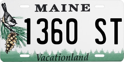 ME license plate 1360ST