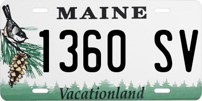 ME license plate 1360SV