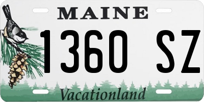 ME license plate 1360SZ
