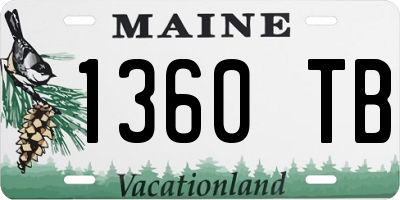 ME license plate 1360TB