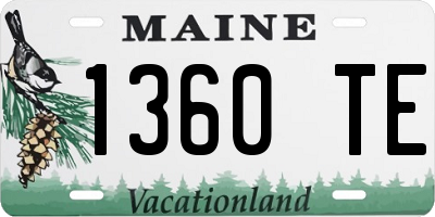ME license plate 1360TE