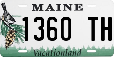 ME license plate 1360TH