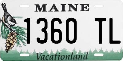 ME license plate 1360TL
