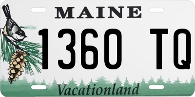ME license plate 1360TQ