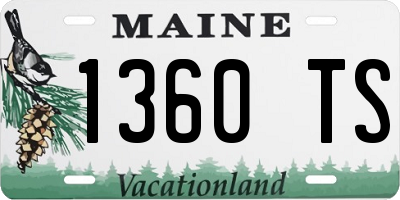 ME license plate 1360TS