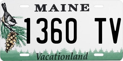 ME license plate 1360TV