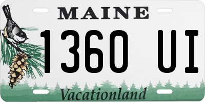 ME license plate 1360UI