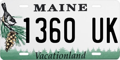 ME license plate 1360UK